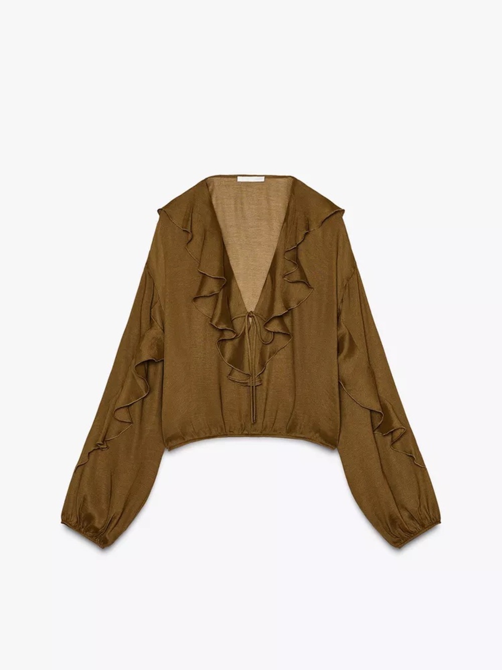 RUFFLED FLOWY BLOUSE